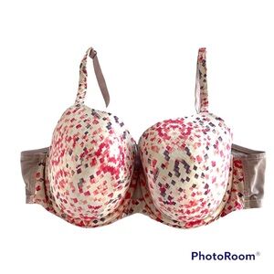 NWOT Cacique bra full coverage pastel confetti SZ 44 C